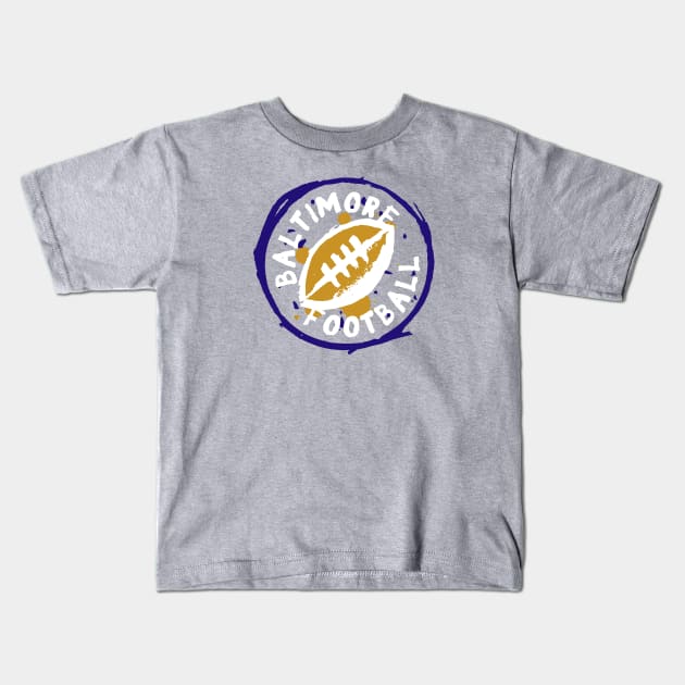 Baltimore Football 02 Kids T-Shirt by Very Simple Graph